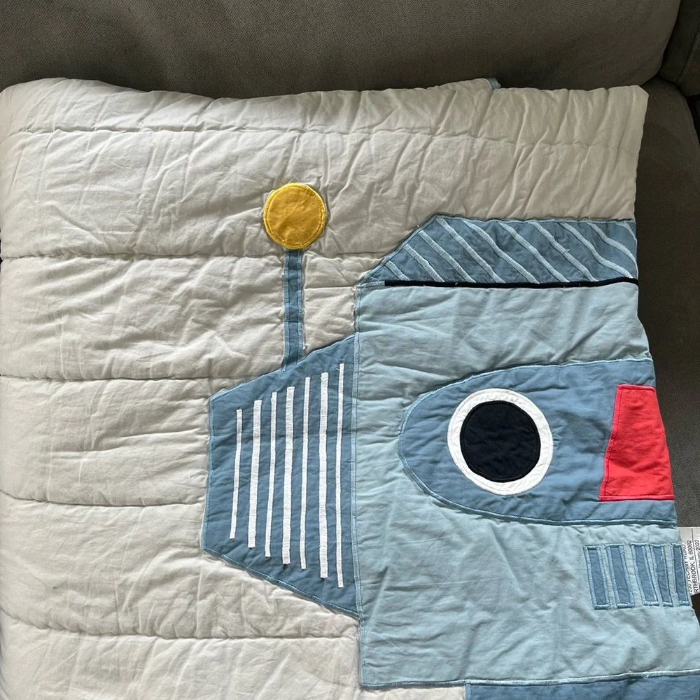 Crate & Barrel Robot Quilt and Shams